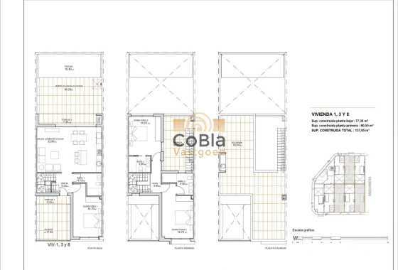 Nieuwbouw Woningen - Herenhuis - San Javier - pueblo