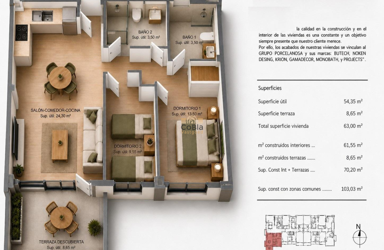 Nieuwbouw Woningen - Appartement - Villajoyosa - Cala de Finestrat